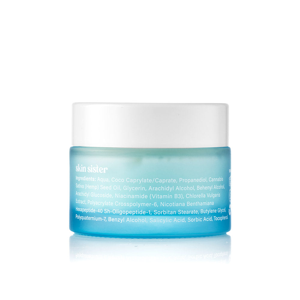 Hydrating and repairing skin cream moisturiser that strengthens your skin barrier. Back view